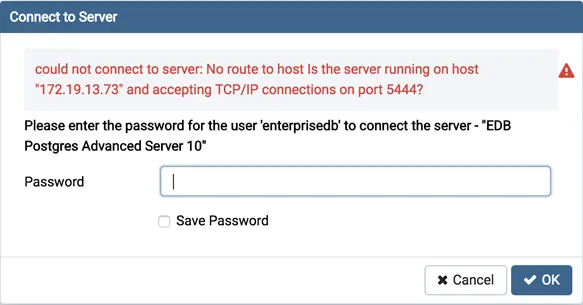 Connection Error
